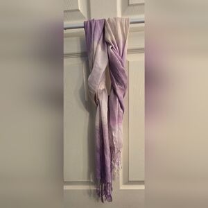 Purple Ombre Scarf with Fringe. 74x18